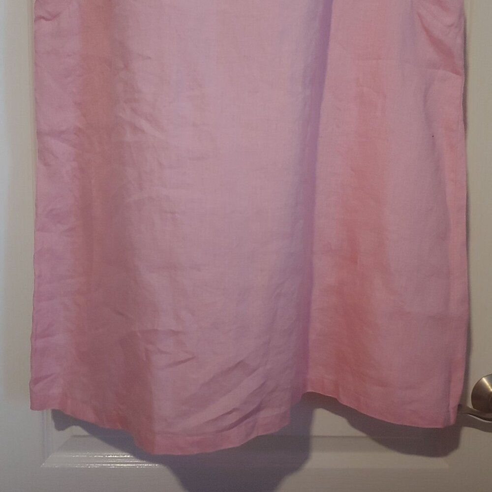 Grae Cove Baby Link Linen Peter Pan Collar S-Sleeve Lagenlook Cottage Dress XXL - Picture 6 of 14